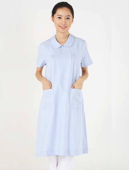 重庆护士服订做公司,淡蓝护